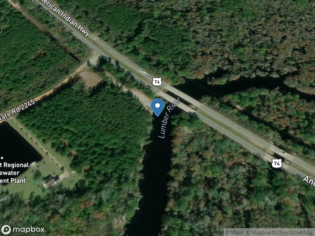 Lumber River at Boardman, NC location