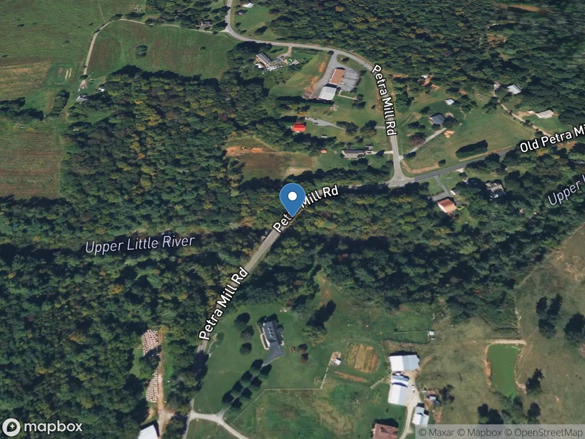 Upper Little River at Sr1740 at Petra Mills, NC location