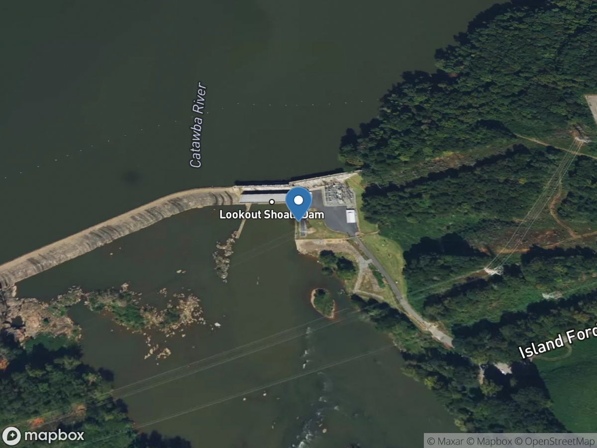 Catawba River below Lookout Shoals DAM near Sharon, NC location