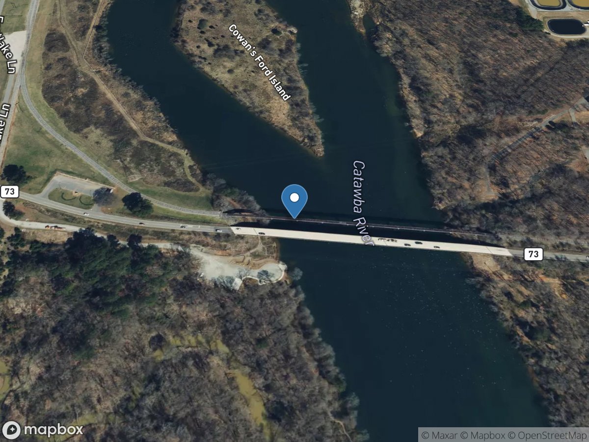 Catawba River at Rr Bridge above NC 73 at Cowans Ford, NC location