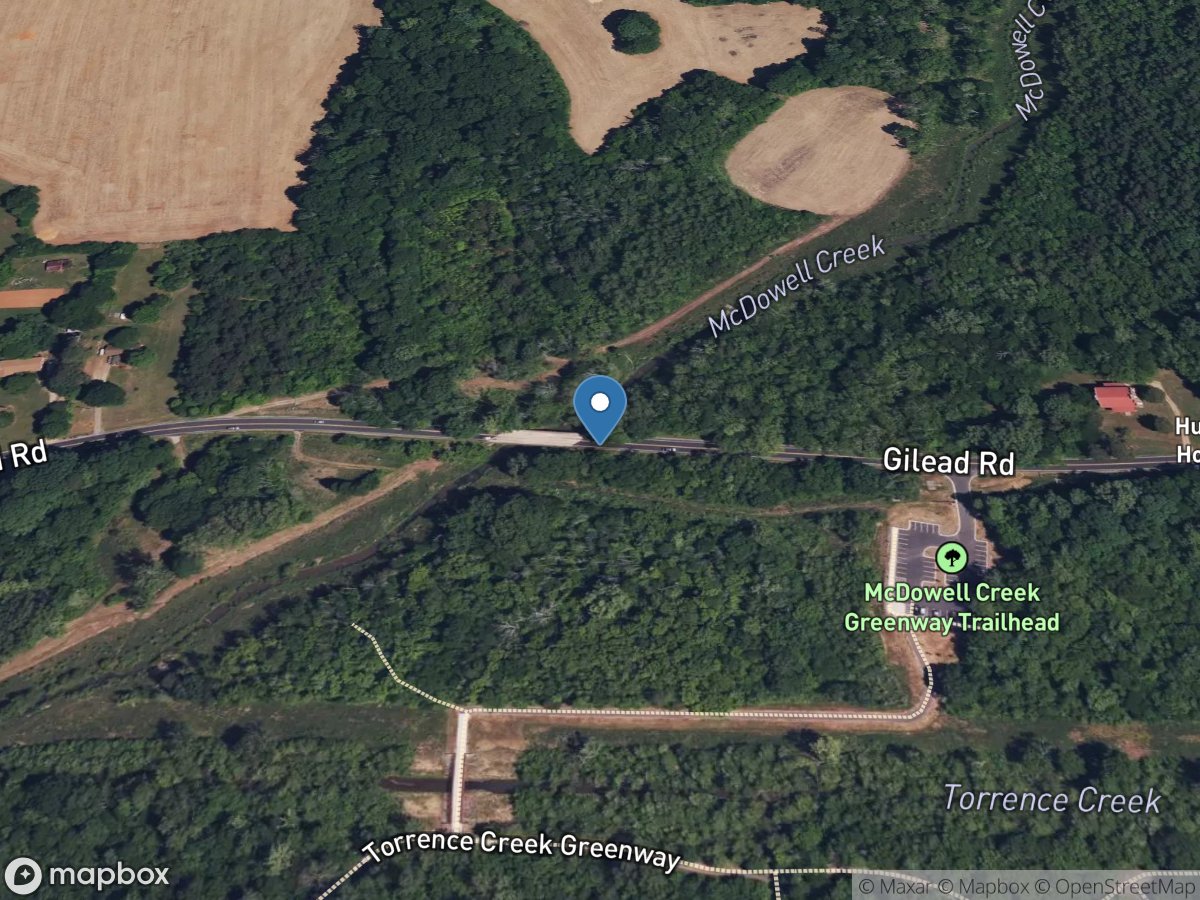 McDowell Creek near Huntersville, NC location