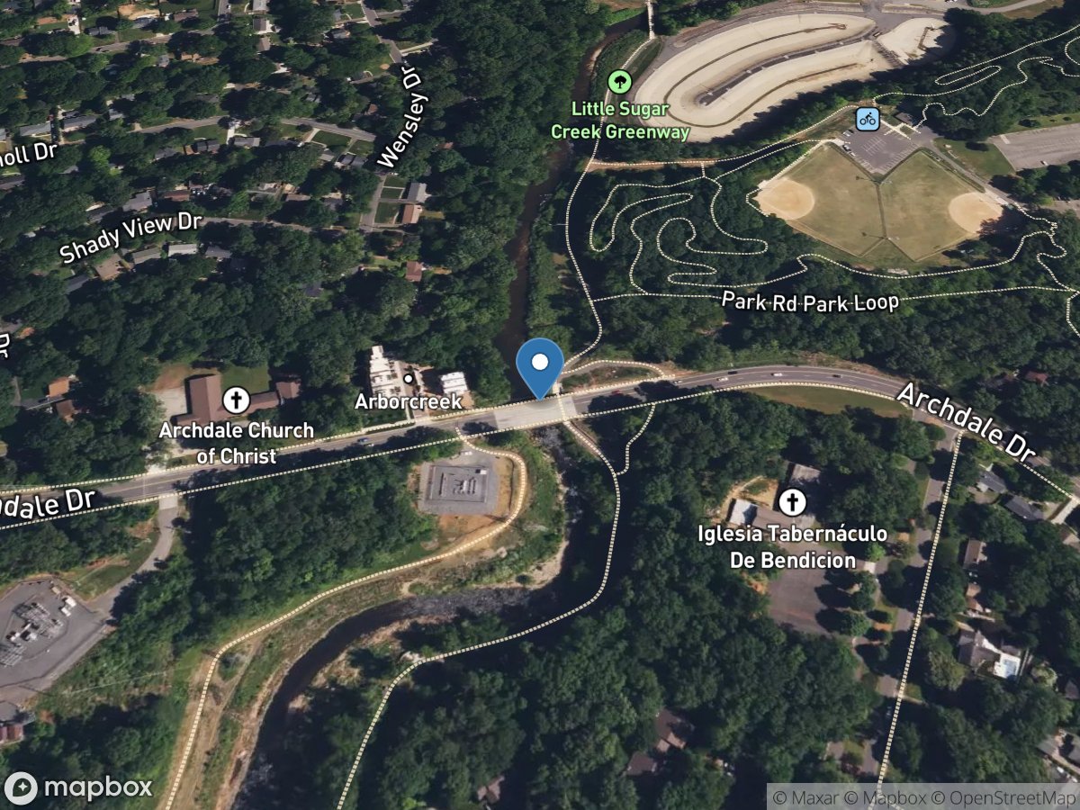 Little Sugar Creek at Archdale Drive at Charlotte, NC location