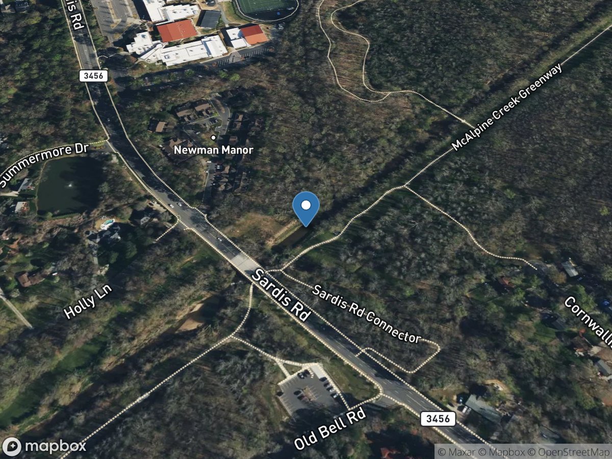 McAlpine Creek at Sardis Road near Charlotte, NC location