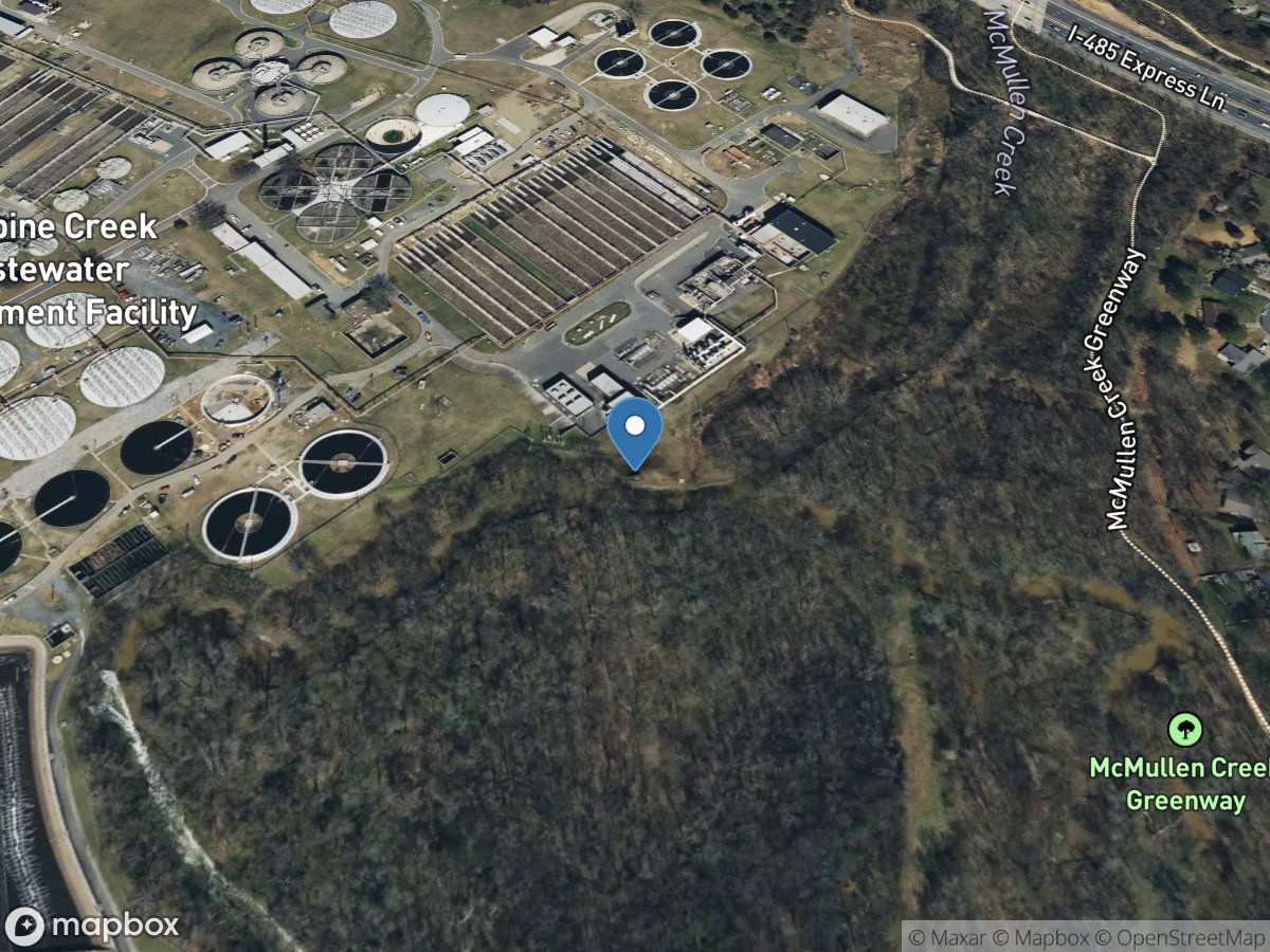 McAlpine Creek below McMullen Creek near Pineville, NC location