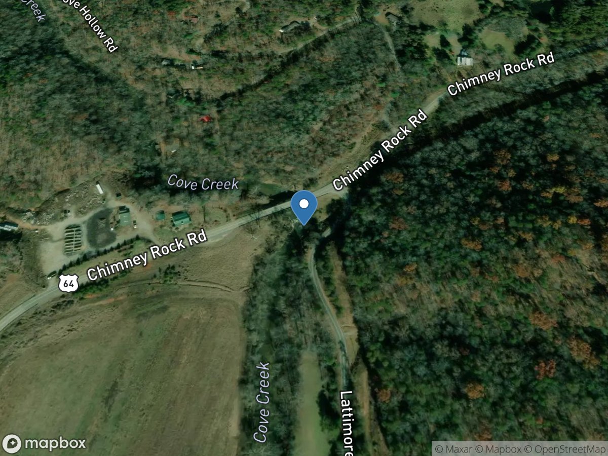 Cove Creek near Lake Lure, NC location