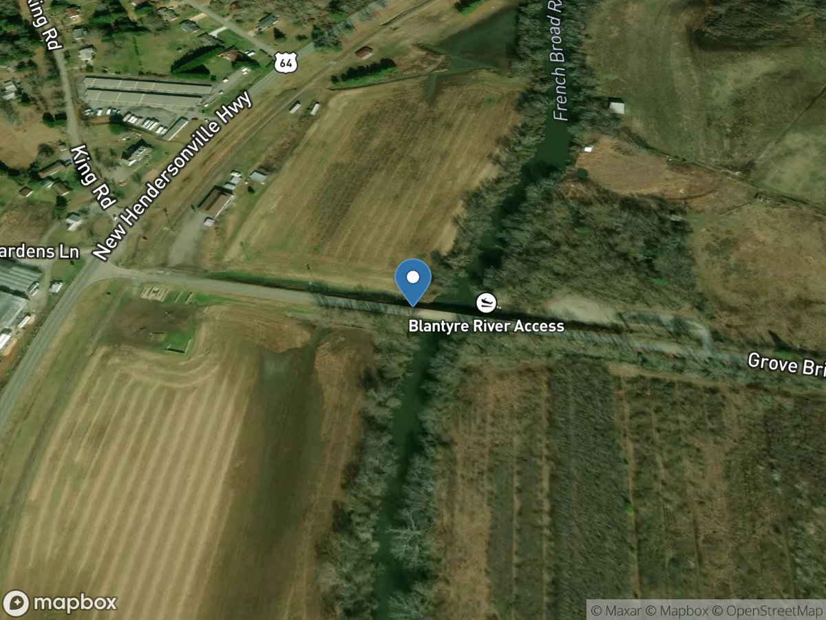 French Broad River at Blantyre, NC location