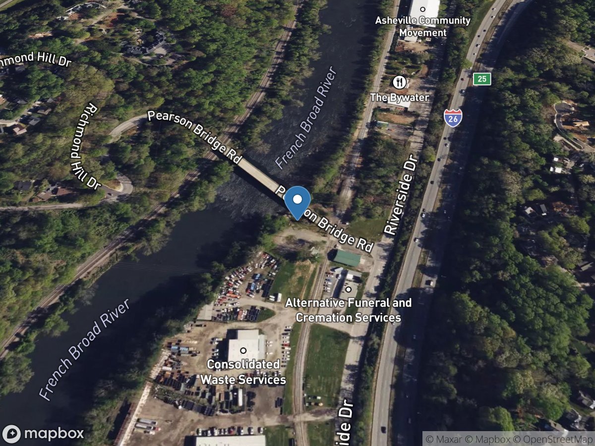 French Broad River at Asheville, NC location