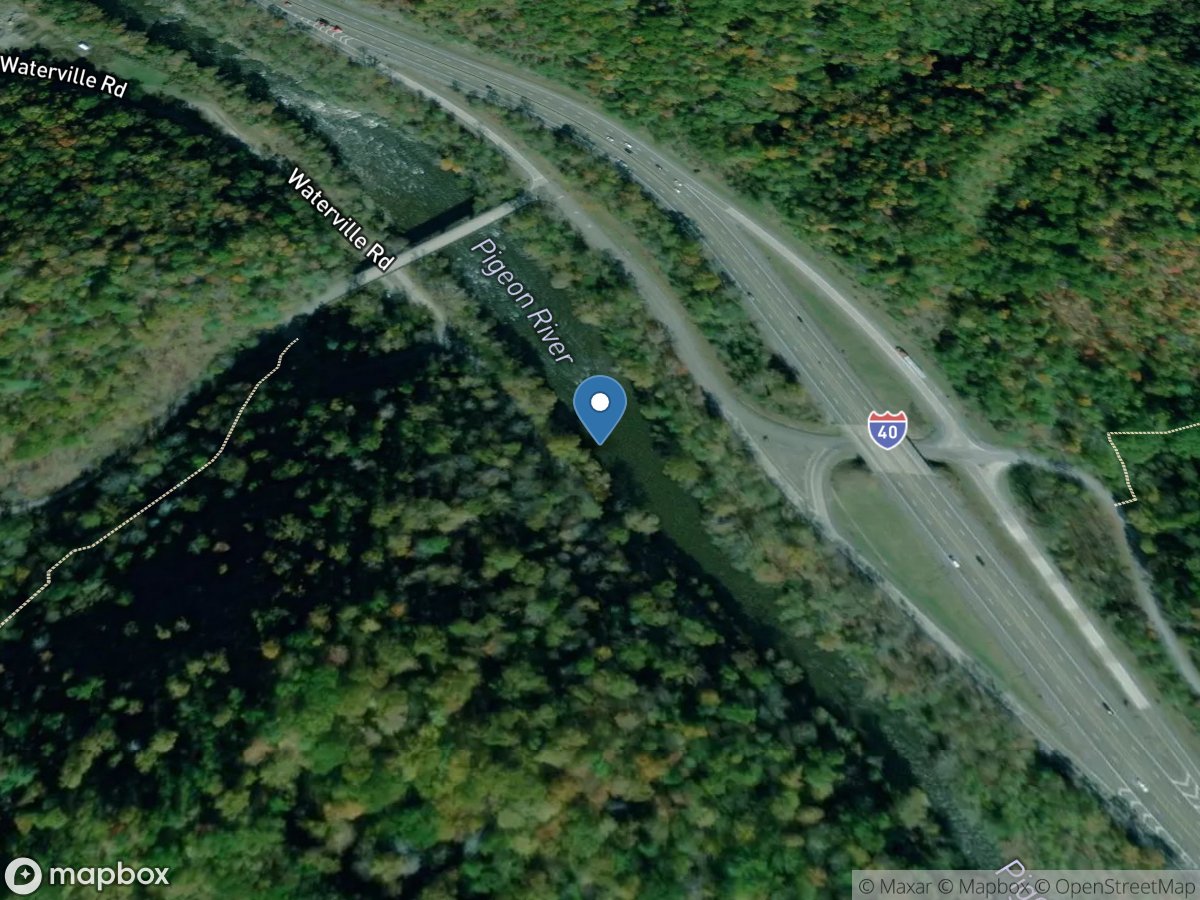 Pigeon River below Power Plant near Waterville, NC location