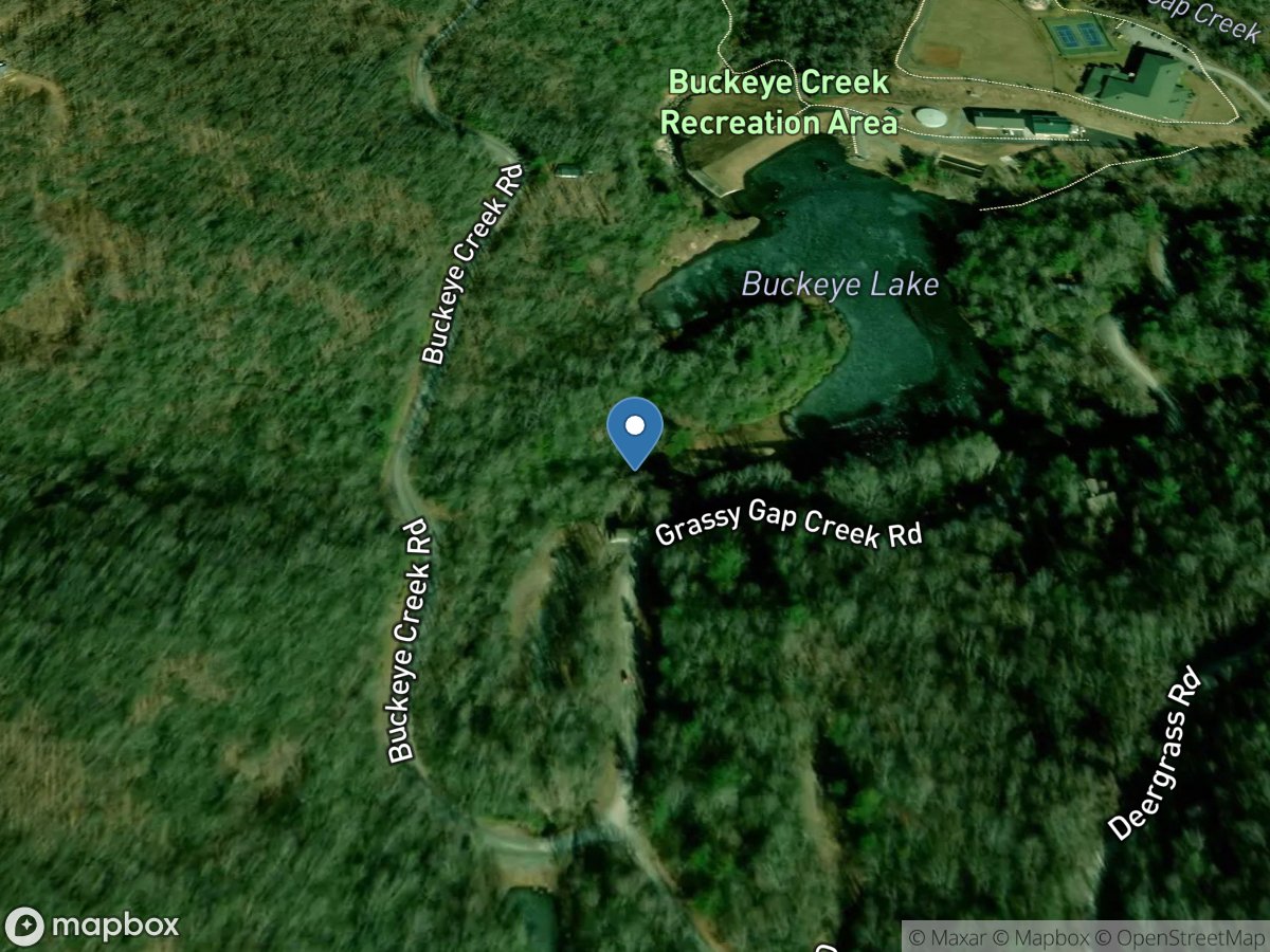 Buckeye Creek above Buckeye Lake near Cannon Gap, NC location