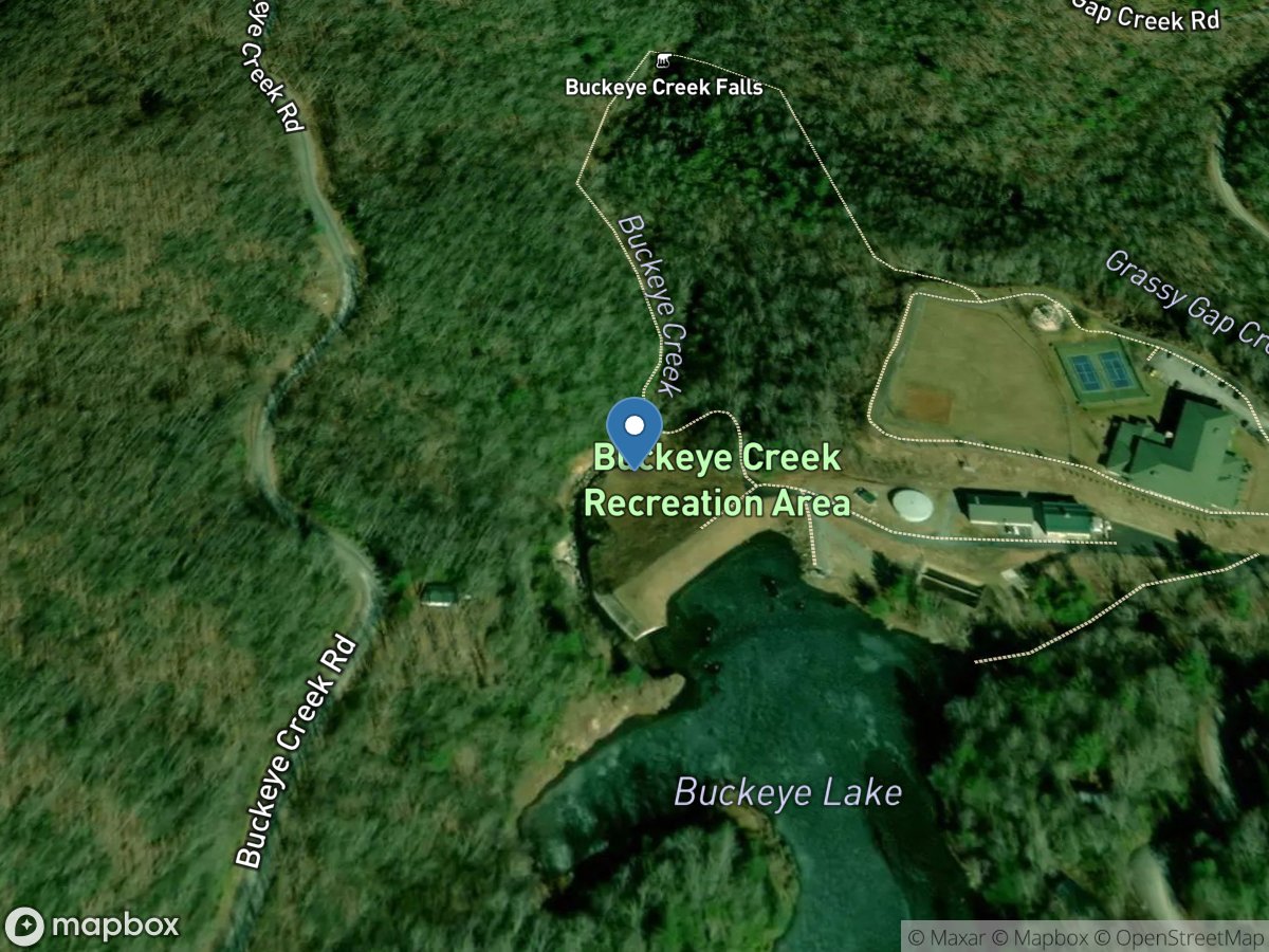 Buckeye Creek below Buckeye Lake near Cannon Gap, NC location