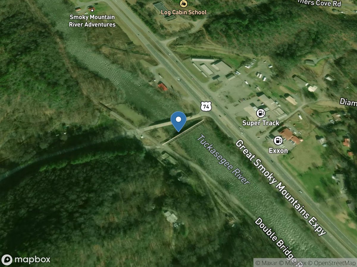 Tuckasegee River at Barker's Creek, NC location