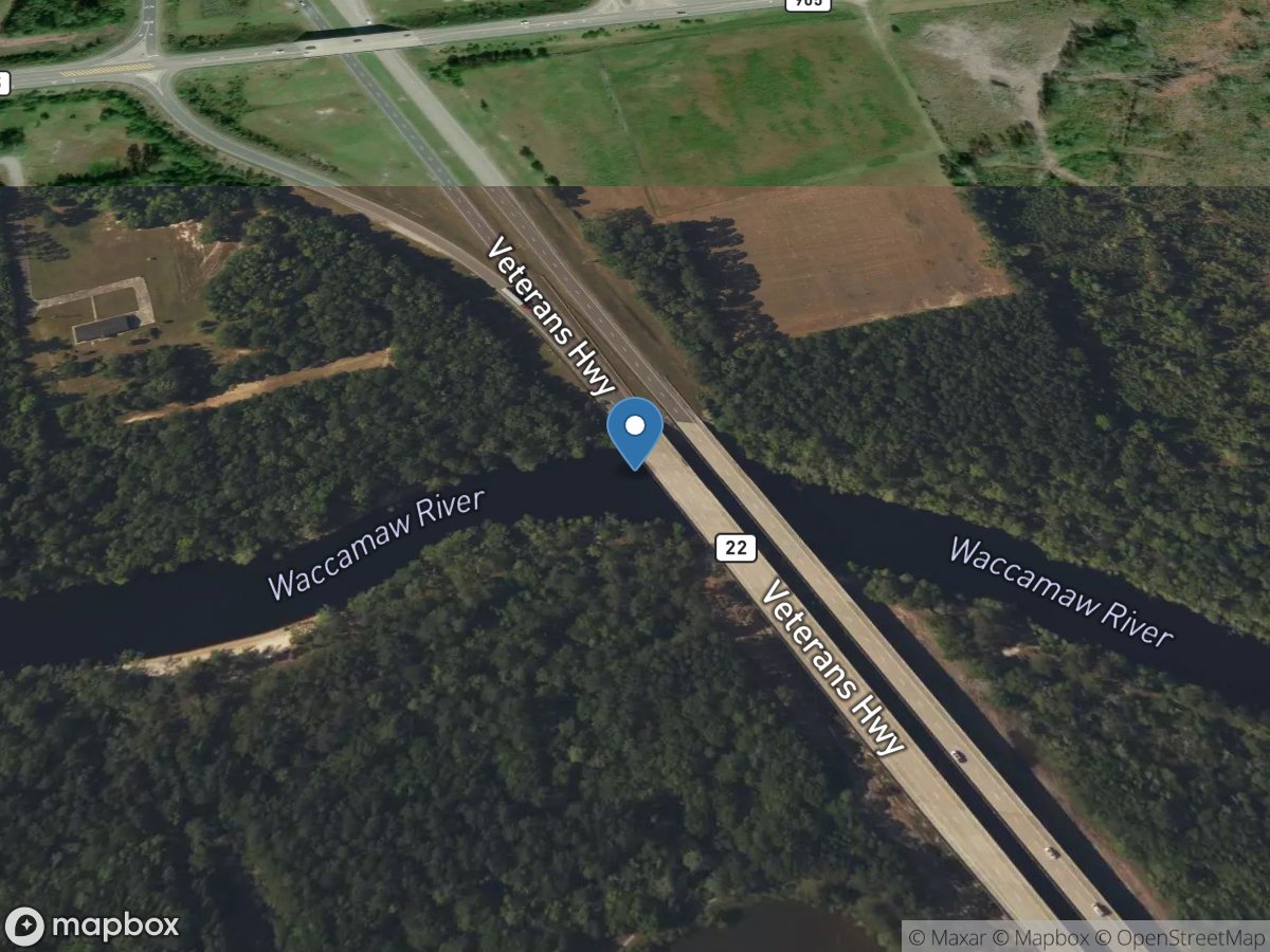 Waccamaw River at SC-22 below Longs, SC location