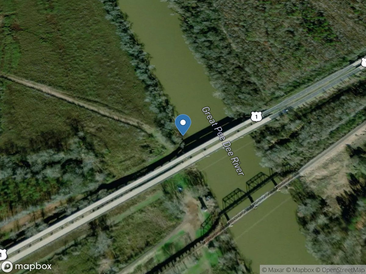 Pee Dee River at Cheraw, SC location