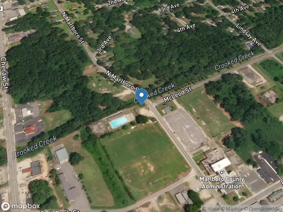 Crooked Crk below North Marlboro ST at Bennettsville, SC location