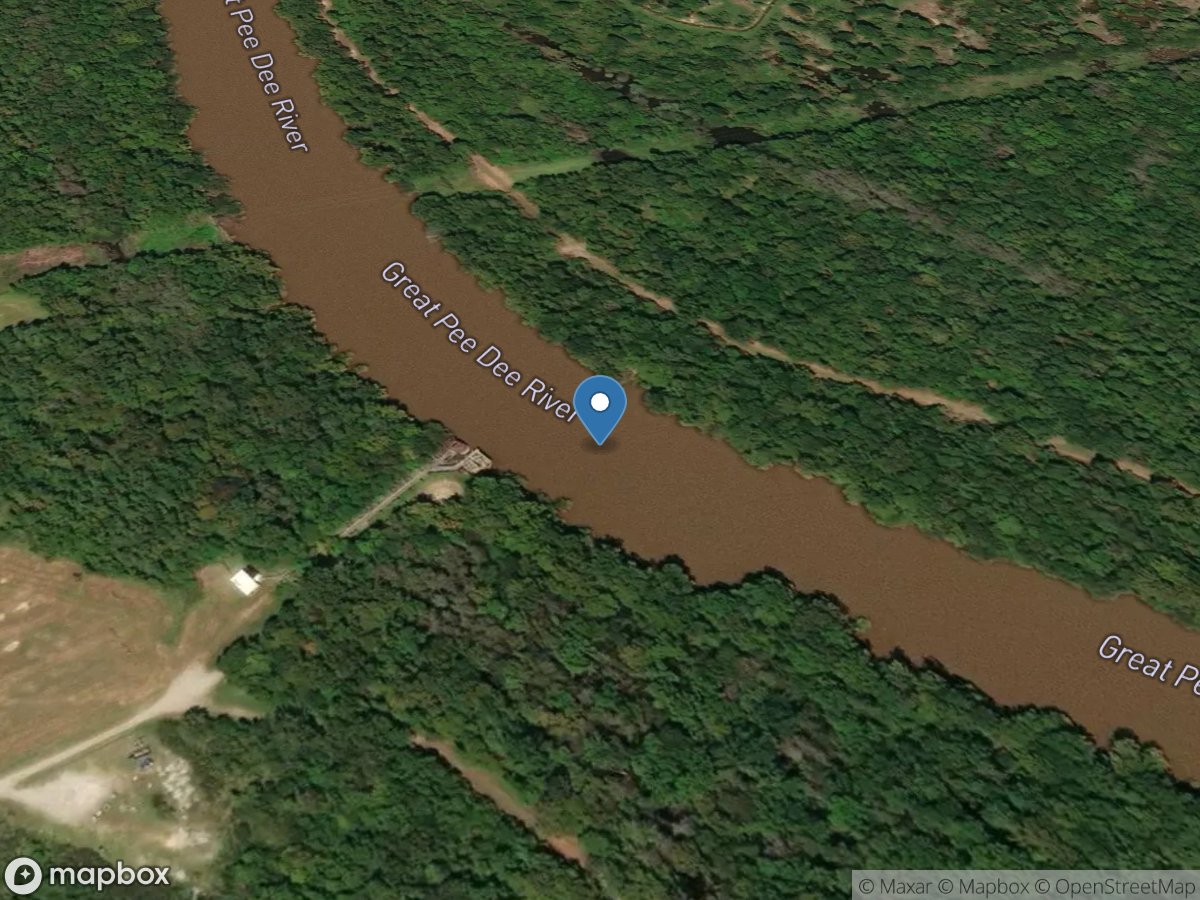 Pee Dee River below Pee Dee, SC location