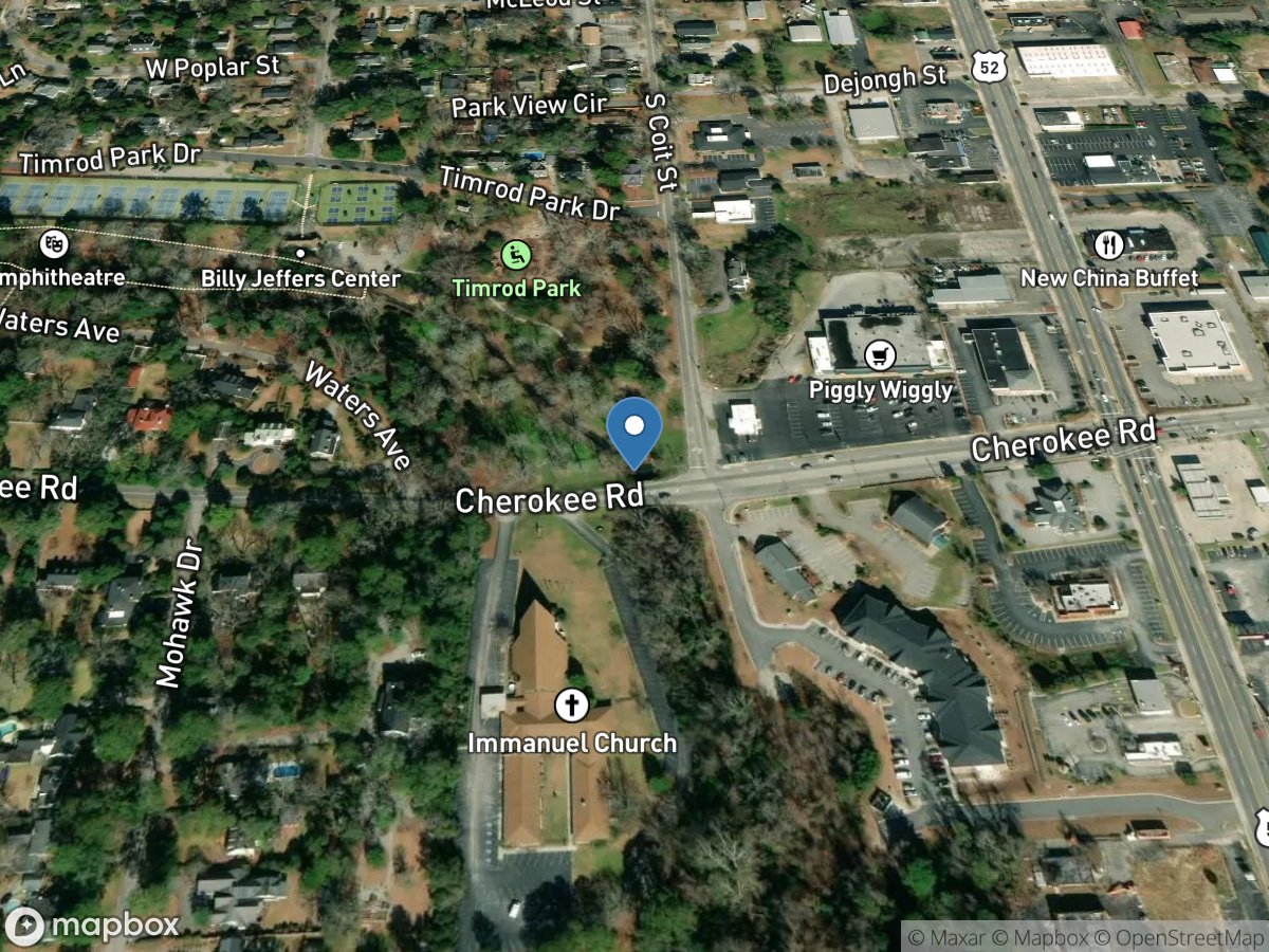 Gully Branch at Cherokee Road at Florence, SC location