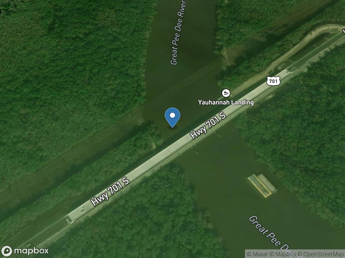 Pee Dee River at Highway 701 near Bucksport, SC location