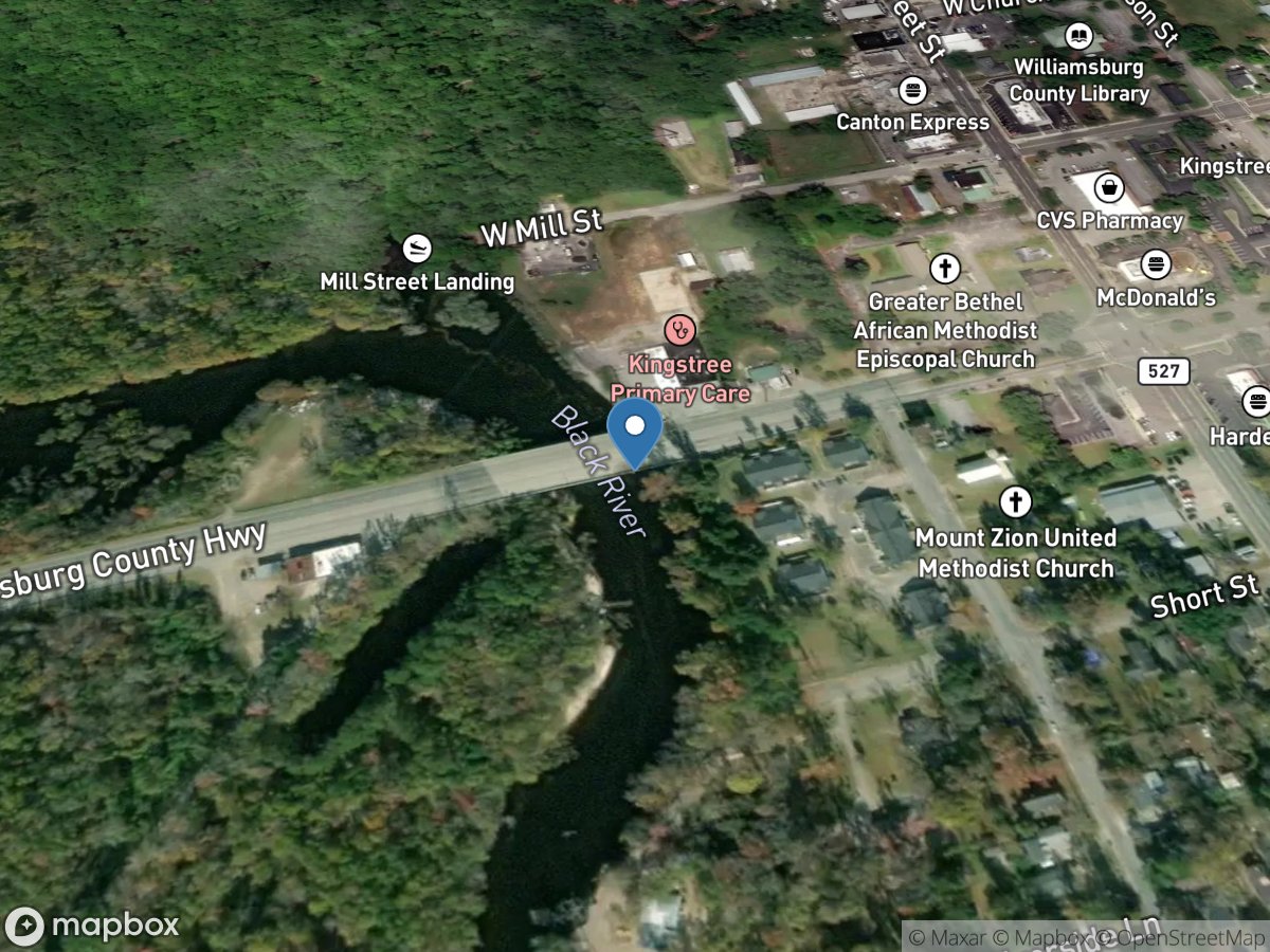 Black River at Kingstree, SC location