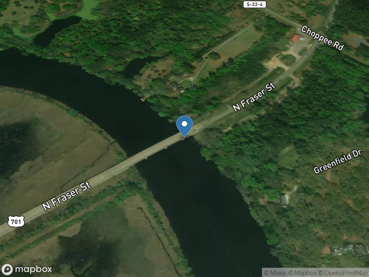 Black River near Plantersville, SC location