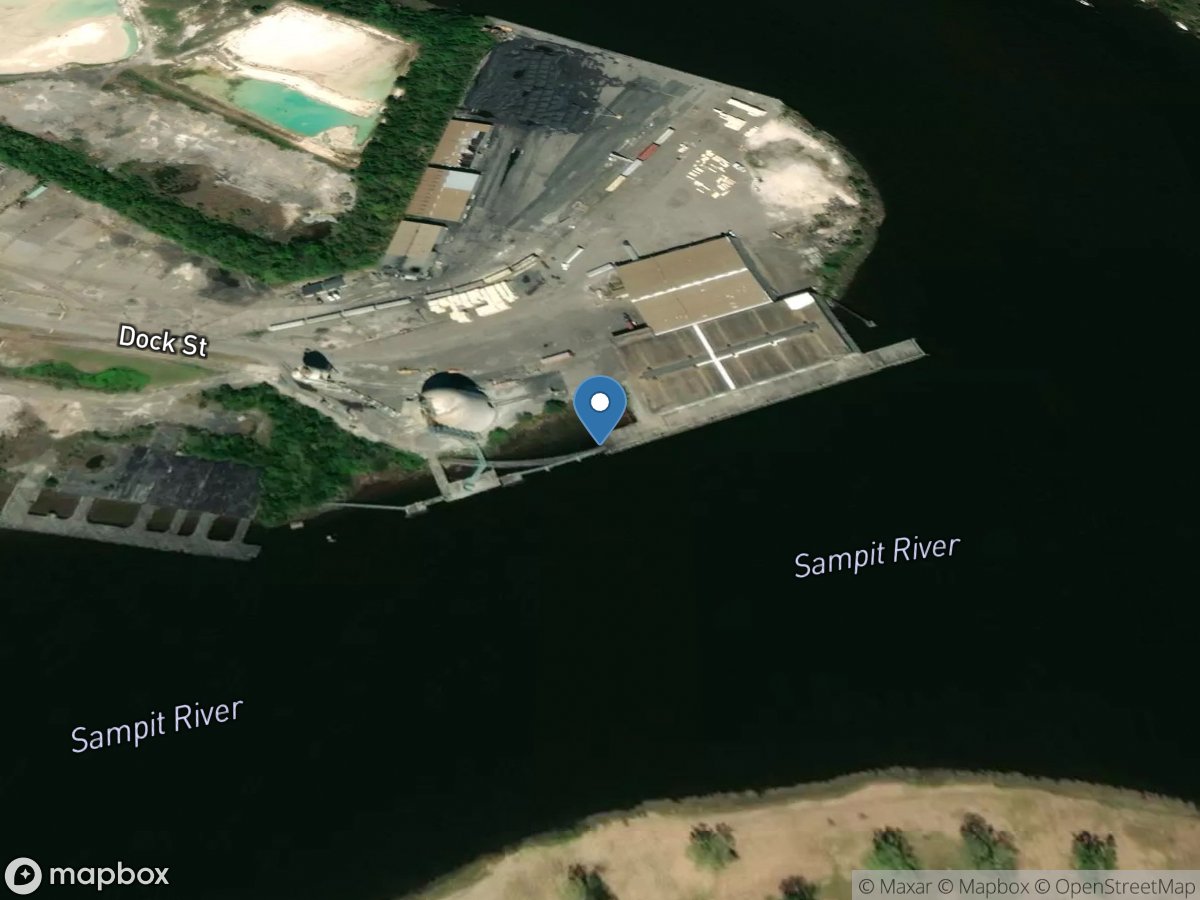 Sampit River below US 17 near Georgetown, SC location