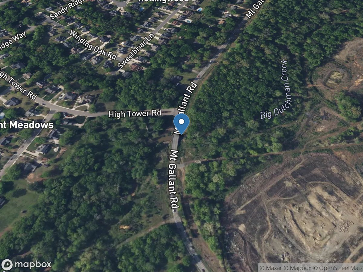 Big Dutchman Creek at Rock Hill, SC location