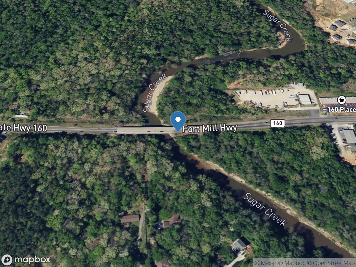 Sugar Creek near Fort Mill, SC location