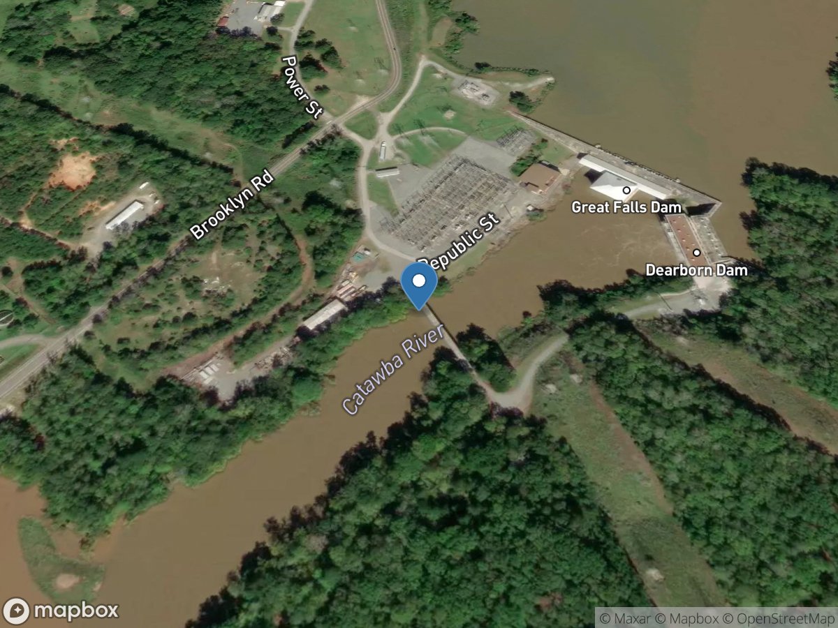 Great Falls Reservoir Tailrace below Great Falls, SC location