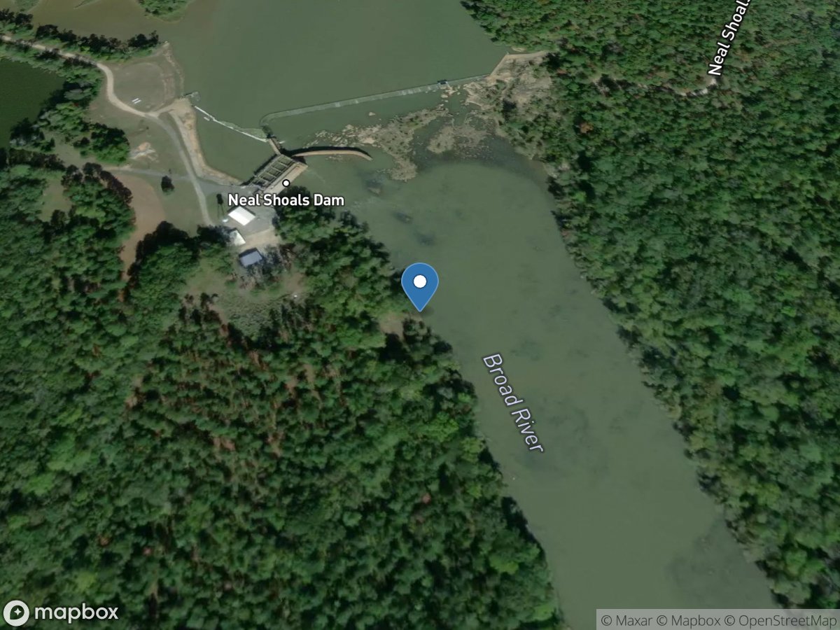 Broad River below Neal Shoals Reservoir near Carlisle, SC location