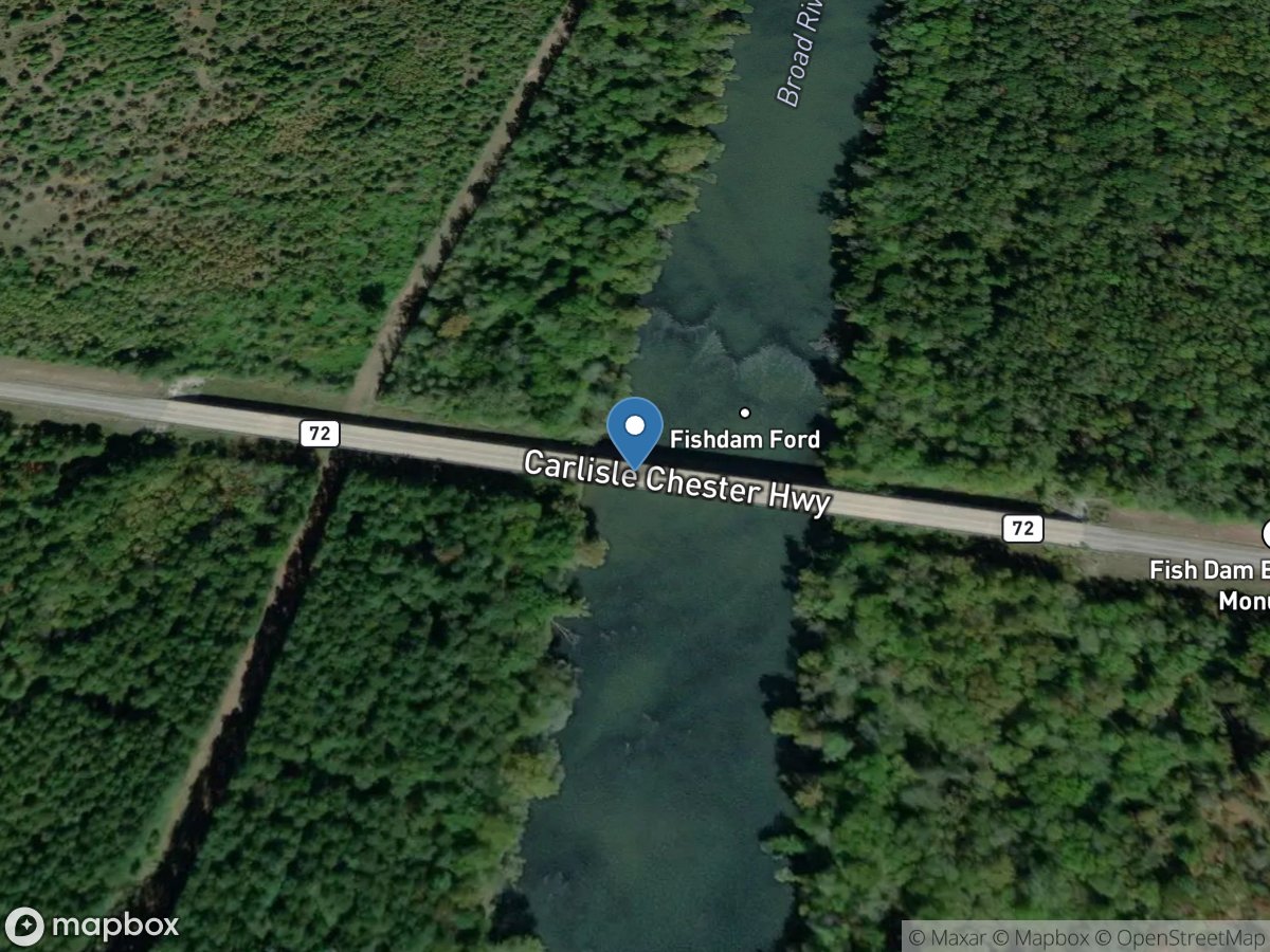 Broad River near Carlisle, SC location