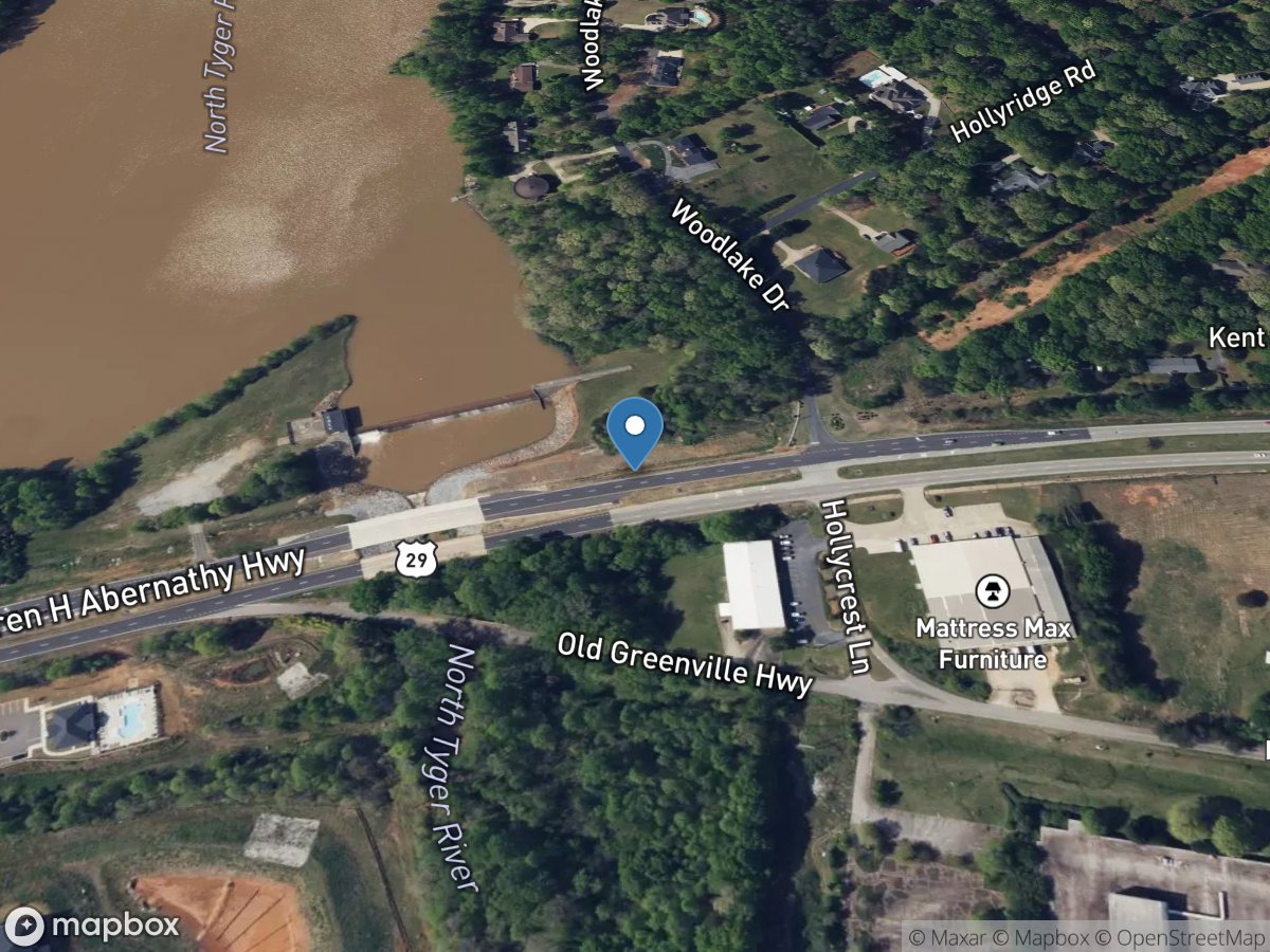 N. Tyger River below Wellford, SC location