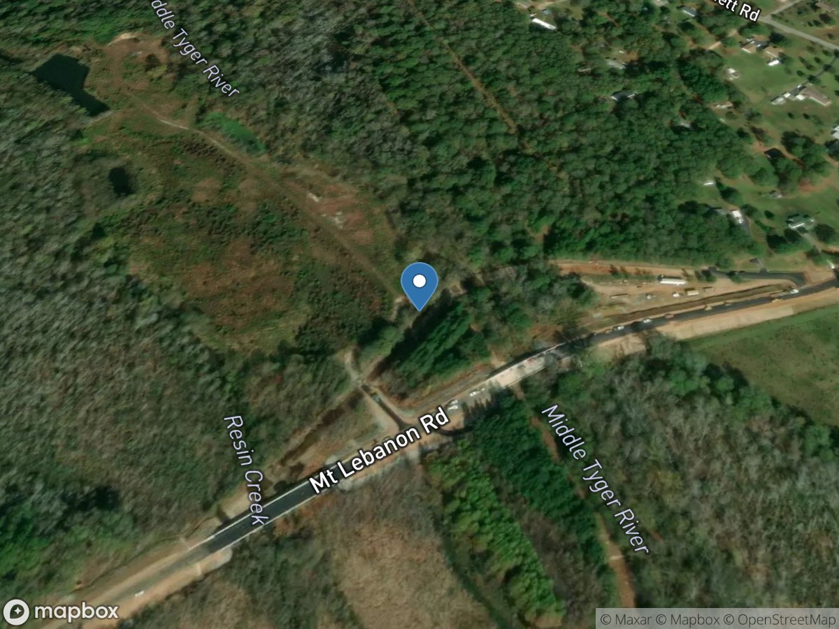 Middle Tyger River near Gramling, SC location