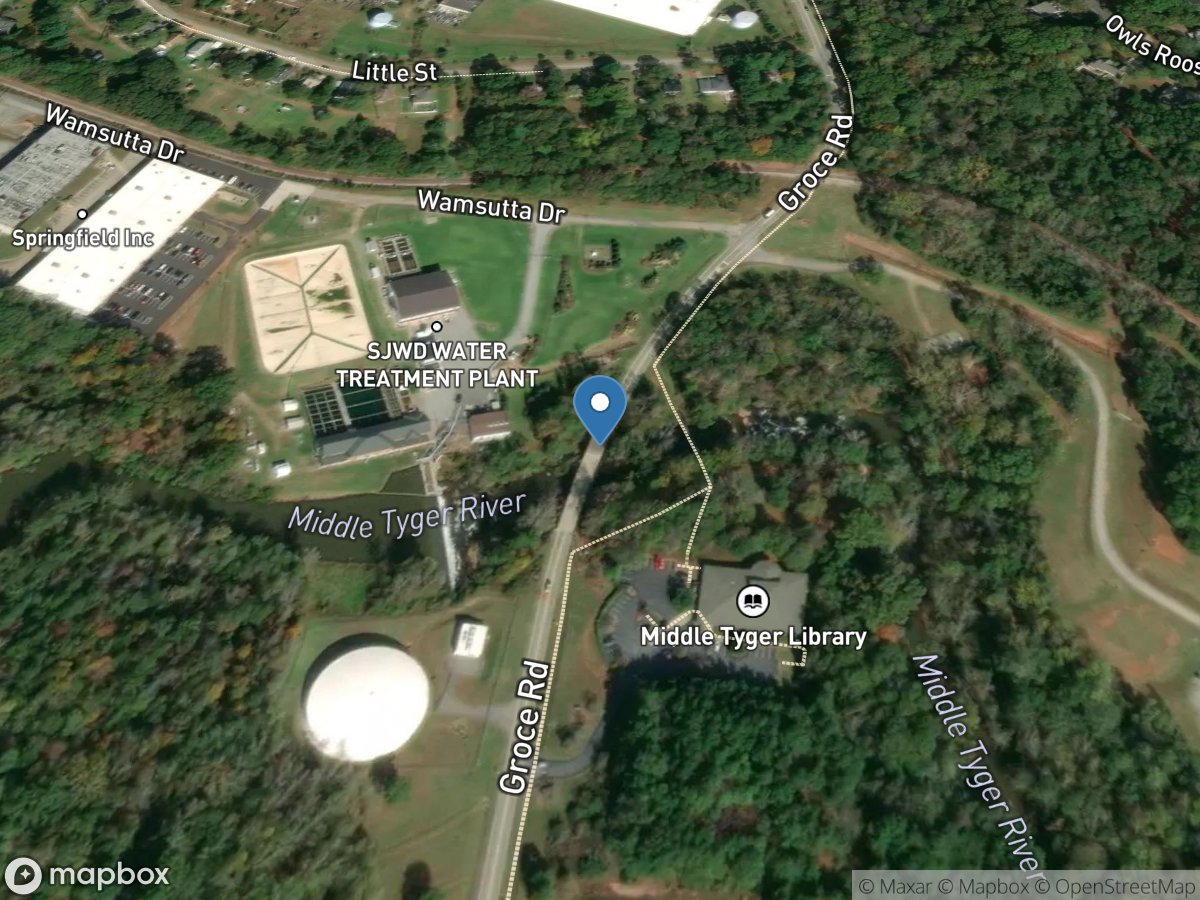 Middle Tyger River near Lyman, SC location