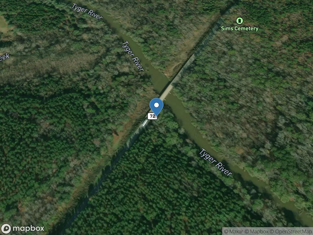 Tyger River near Delta, SC location