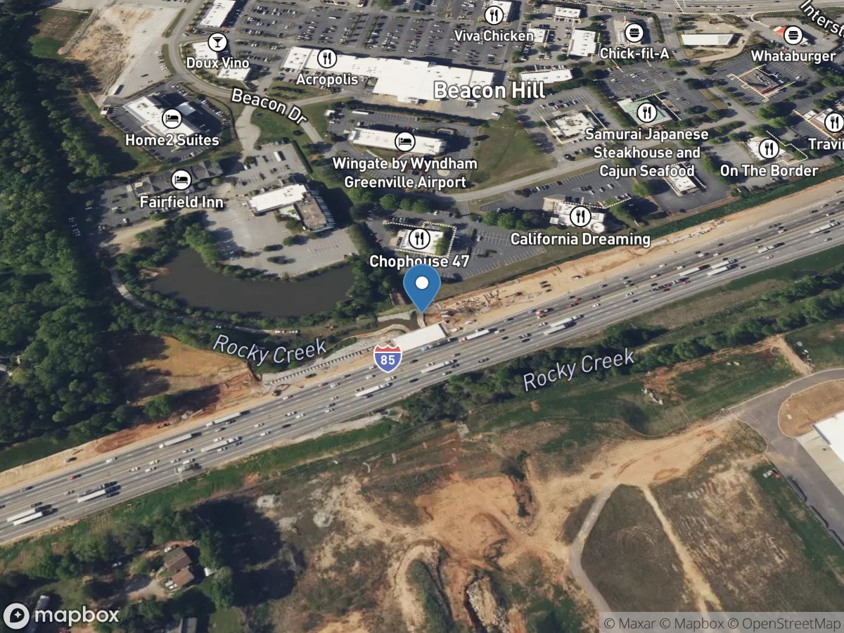 Rocky Creek near Wade Hampton, SC location