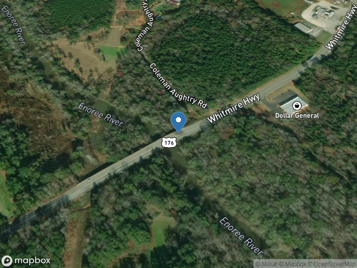 Enoree River at Whitmire, SC location