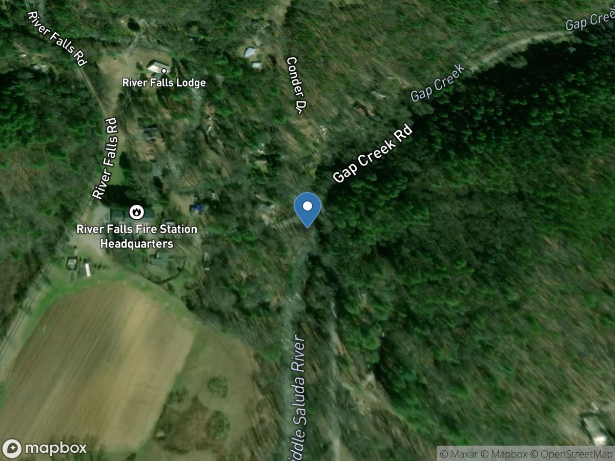 Middle Saluda River near Cleveland, SC location