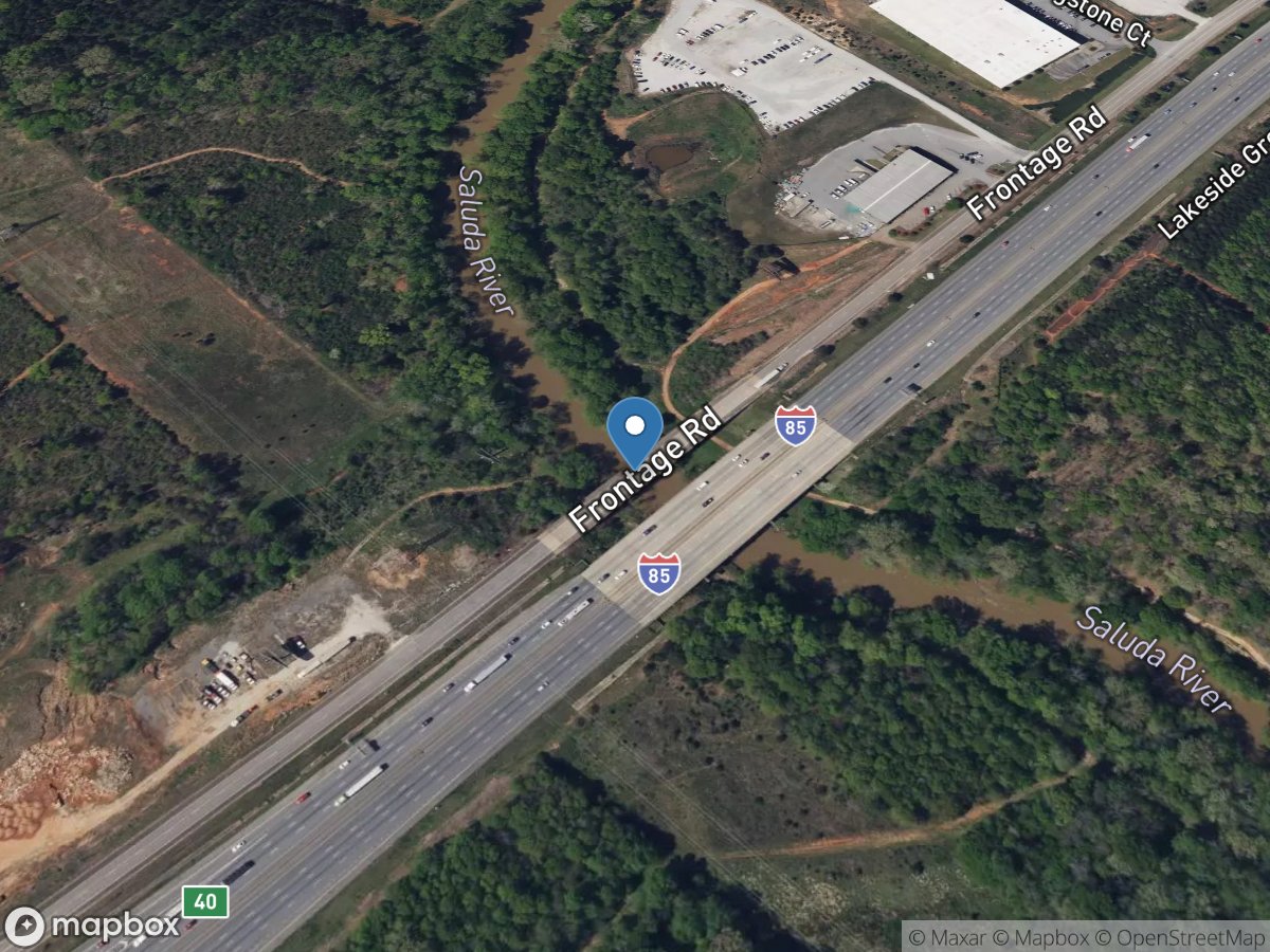 Saluda River above I-85 near Golden Grove, SC location