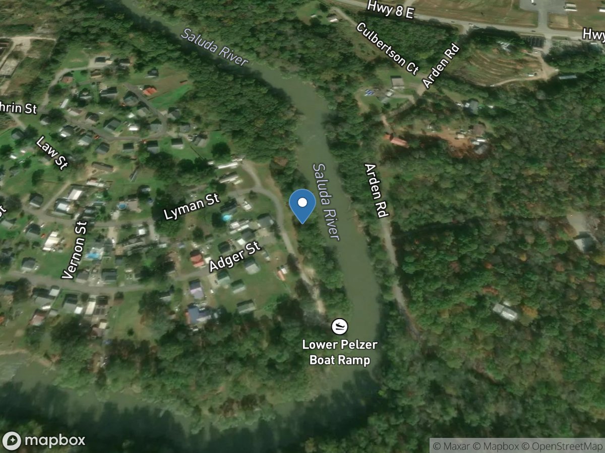 Saluda River below Pelzer, SC location