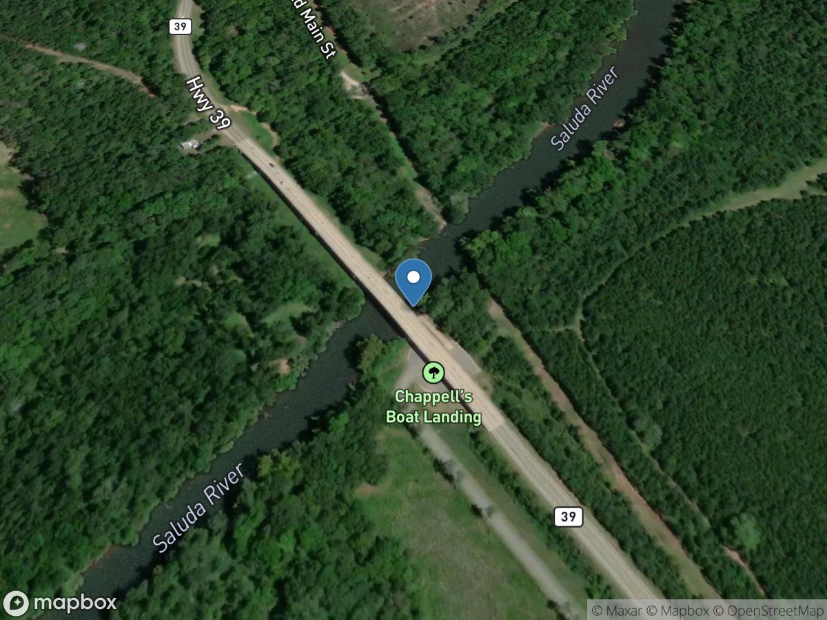 Saluda River at Chappells, SC location