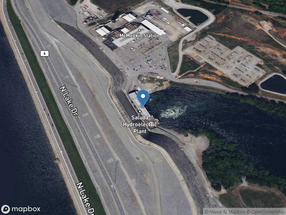 Lake Murray Tailrace near Columbia, SC location