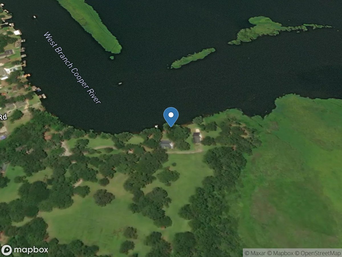 W Branch Cooper River at Pimlico near Moncks Corner, SC location