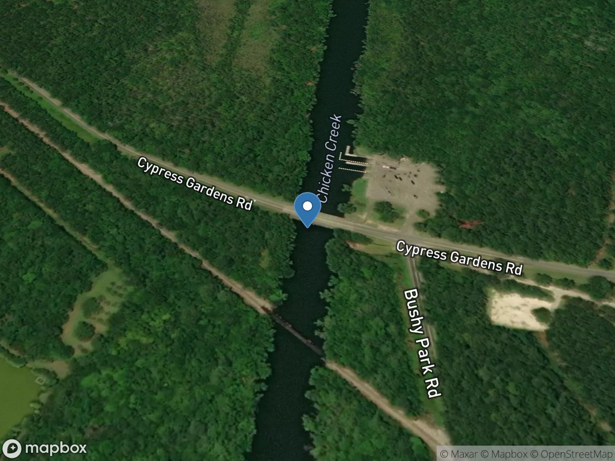 Back River at Dupont Intake near Kittredge, SC location