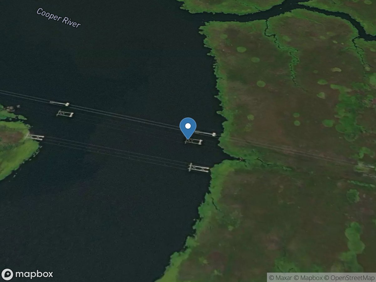 Cooper River above Goose Creek, SC location