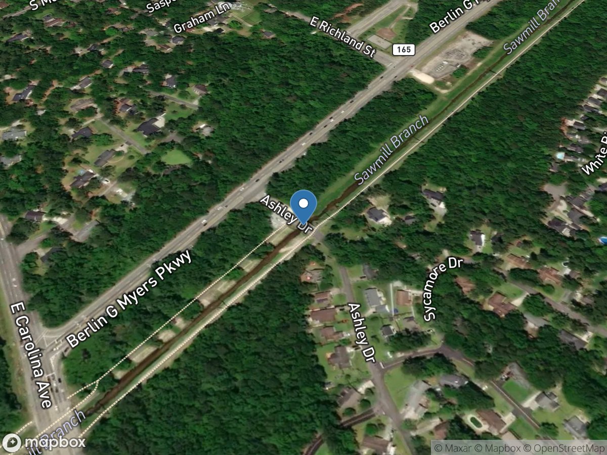 Sawmill Branch at Ashley Drive near Summerville, SC location
