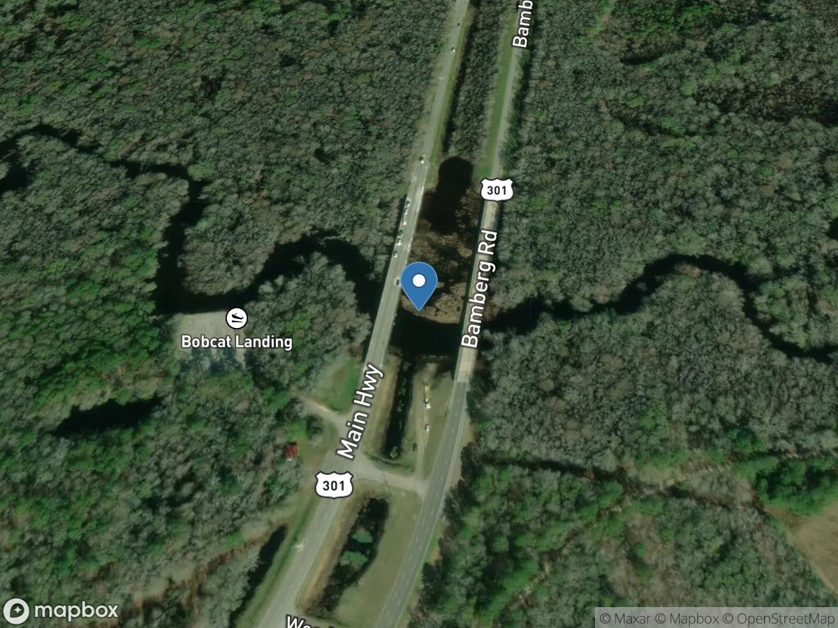 South Fork Edisto River near Bamberg, SC location