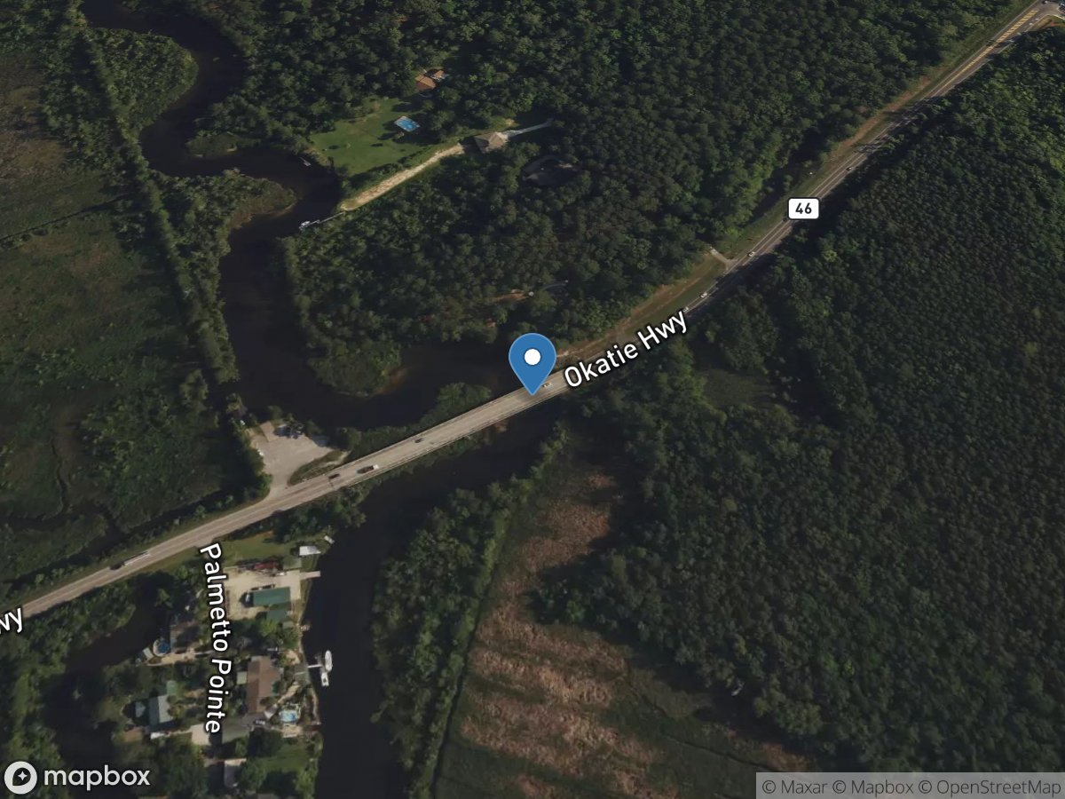 New River at SC 46, near Hardeeville, SC location