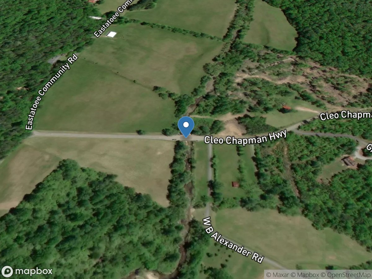 Eastatoee Crk on Cleo Chapman Highway near Sunset, SC location