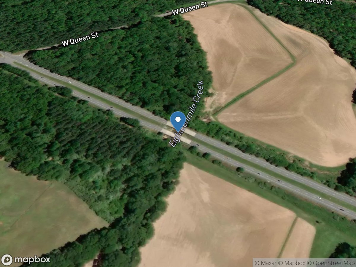 Eighteenmile Creek below Pendleton, SC location