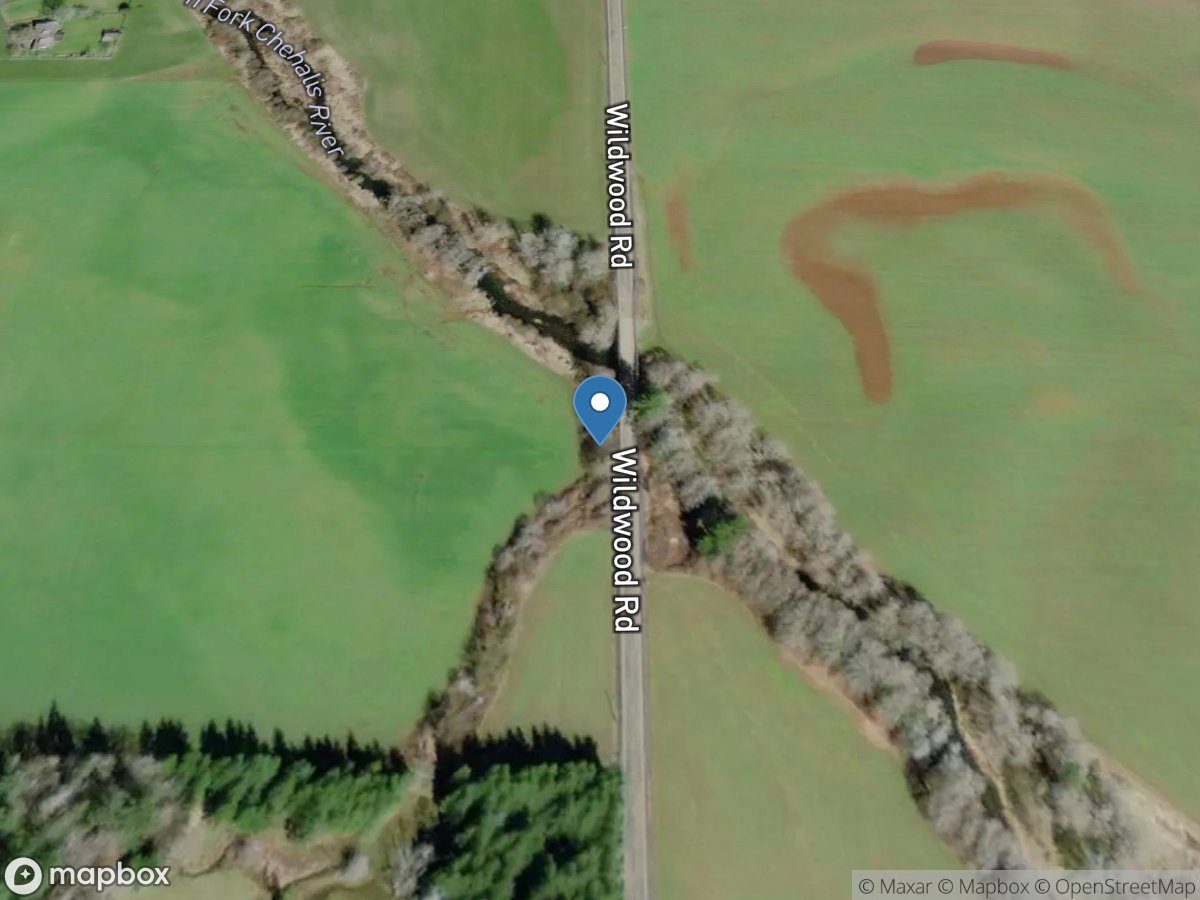 South Fork Chehalis River near Wildwood, WA location