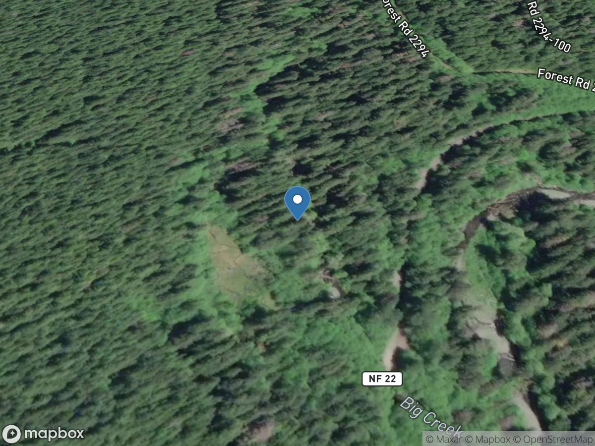 Big Creek near Grisdale, WA location